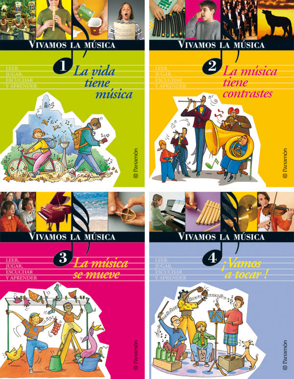 Vivamos la música (4 tomos) + 2 Cds