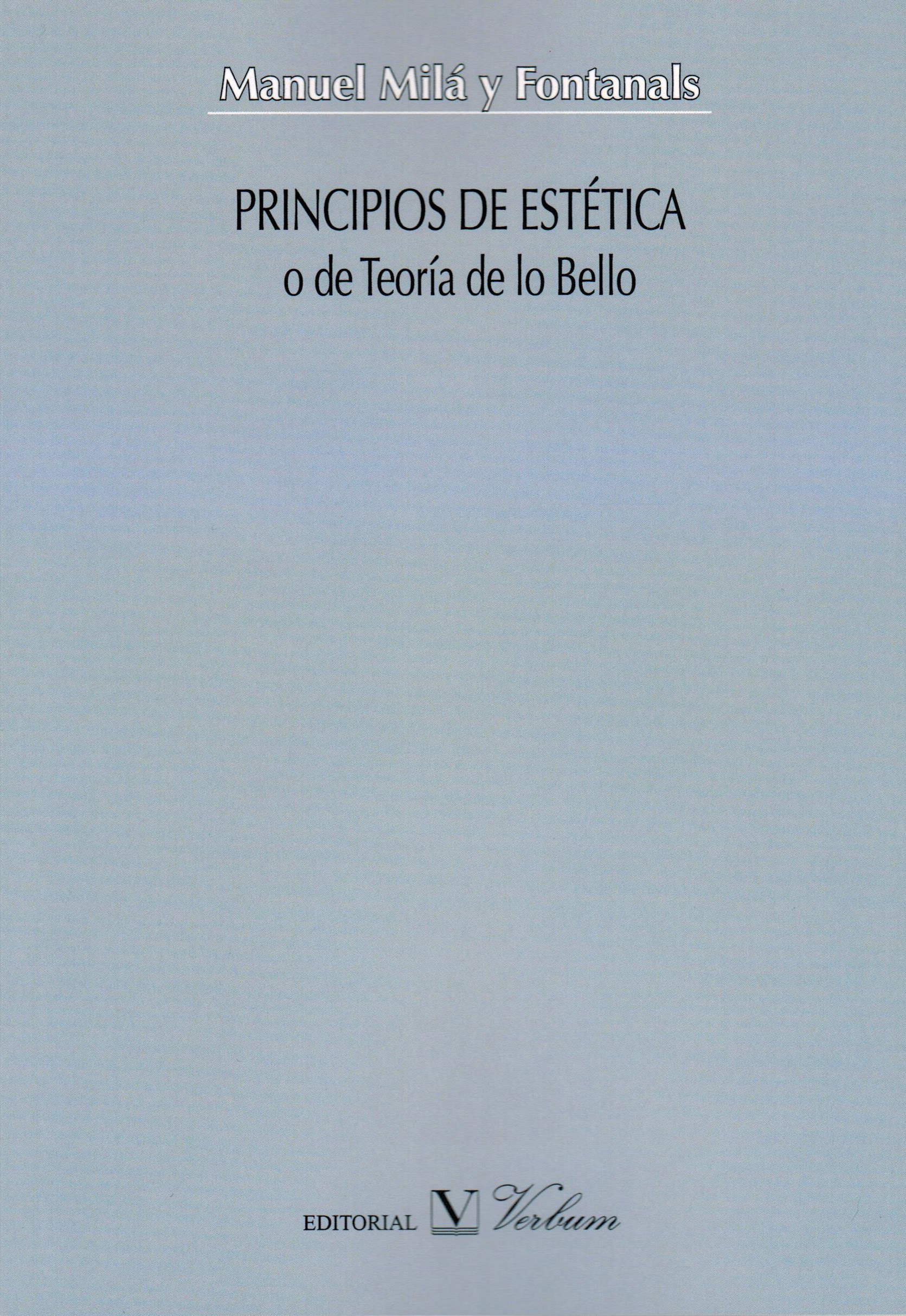Principios de Estética o de Teoría de lo Bello