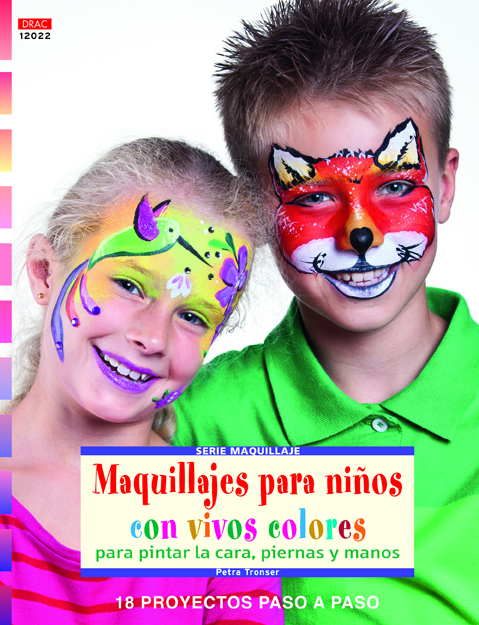 Maquillajes para niños con vivos colores para pintar la cara, piernas y manos