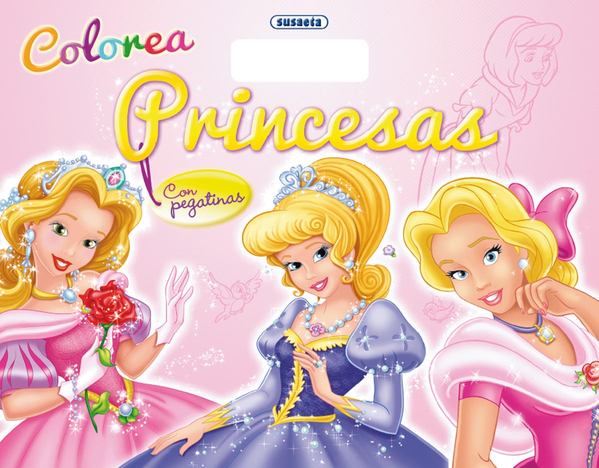Colorea princesas con pegatinas