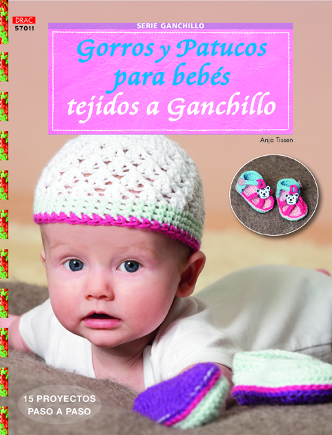 Gorros y patucos para bebés tejidos a ganchillo