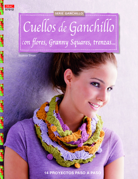 Cuellos de ganchillo con flores, granny squares, trenzas