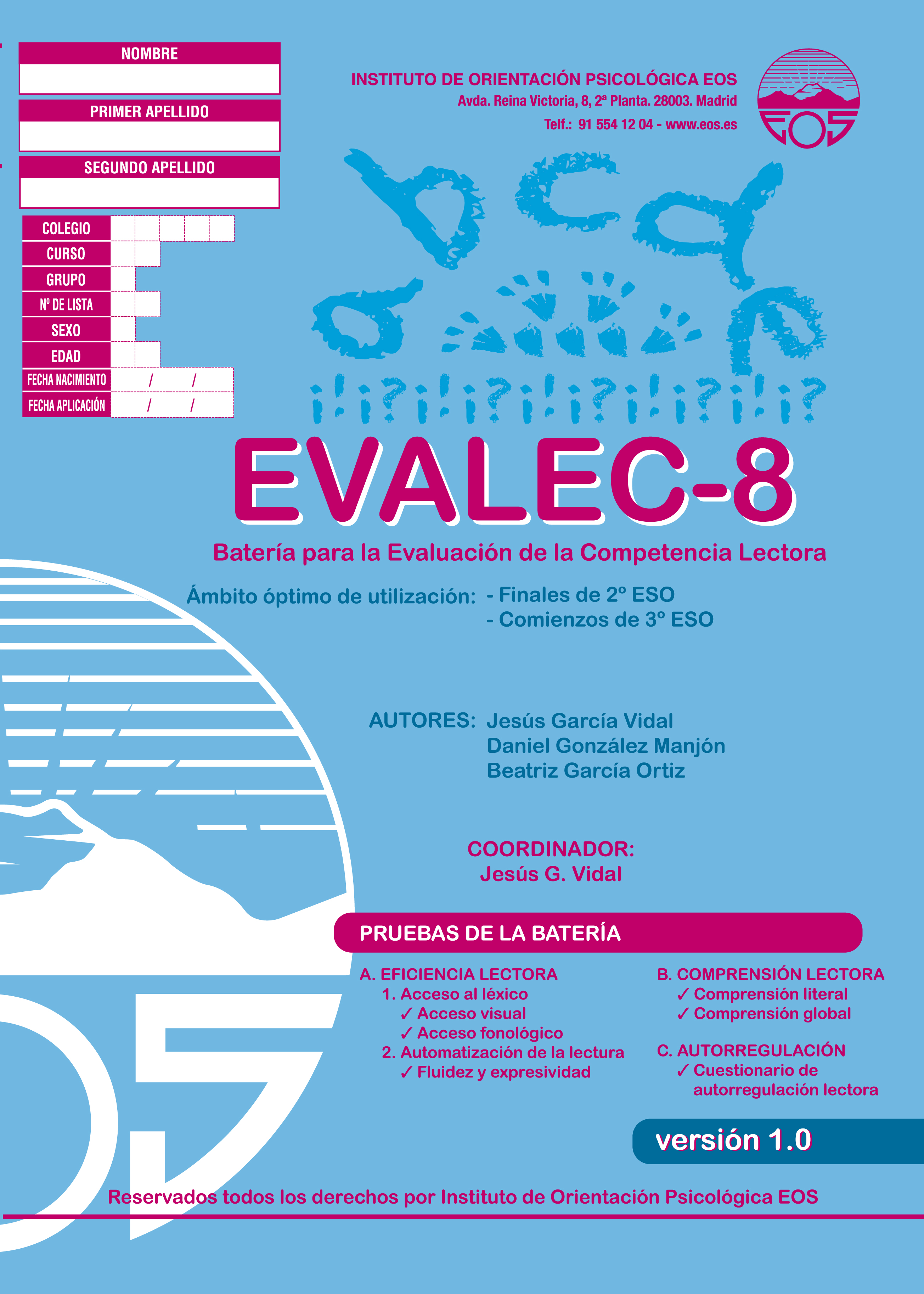 EVALEC 8 Batería para la Evaluación de la Competencia Lectora