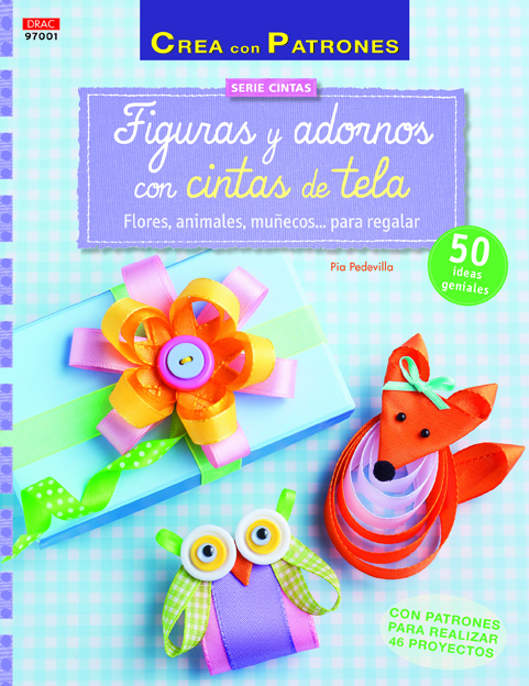 Figuras y adornos con cintas de tela