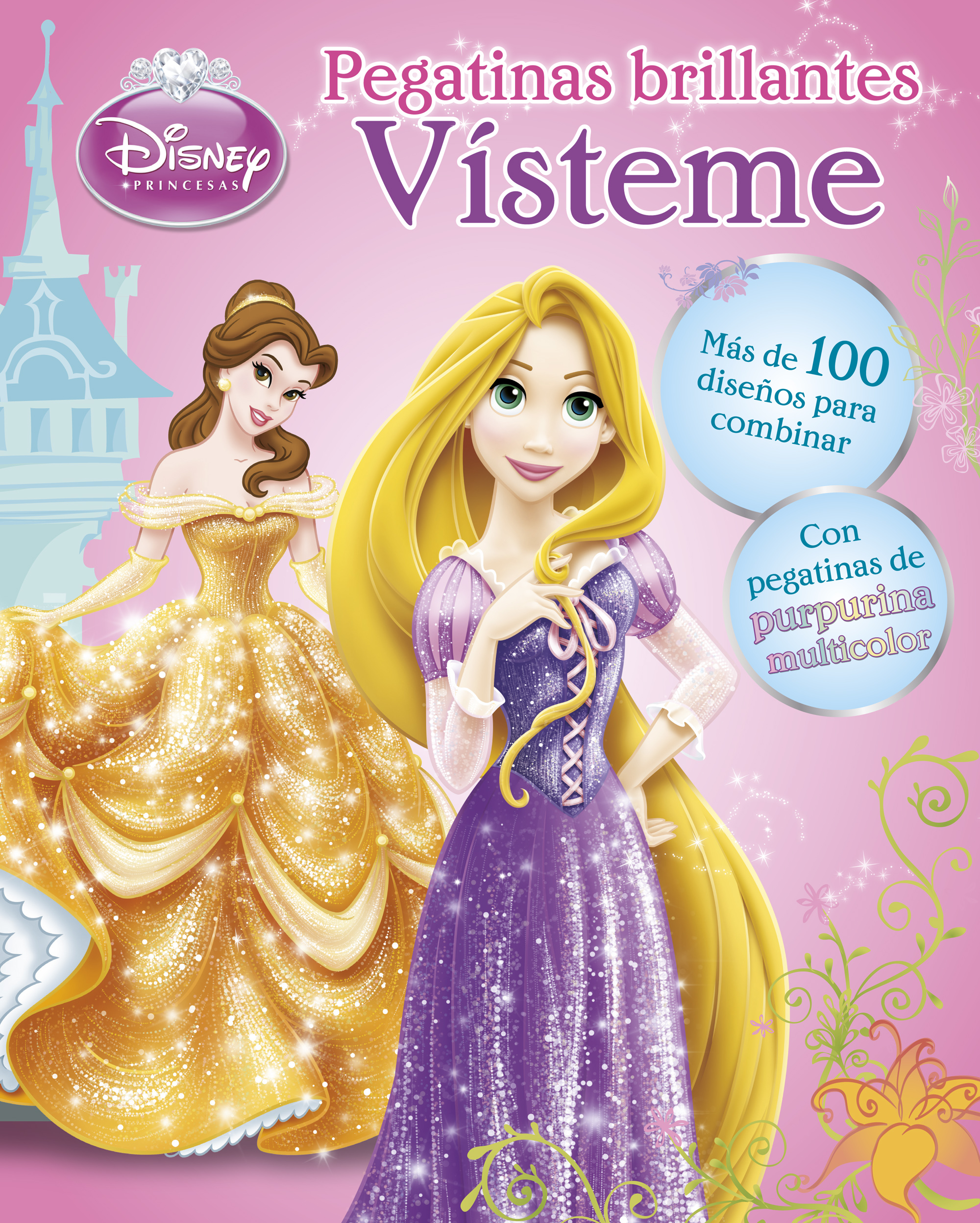 Princesas. Vísteme. Pegatinas brillantes