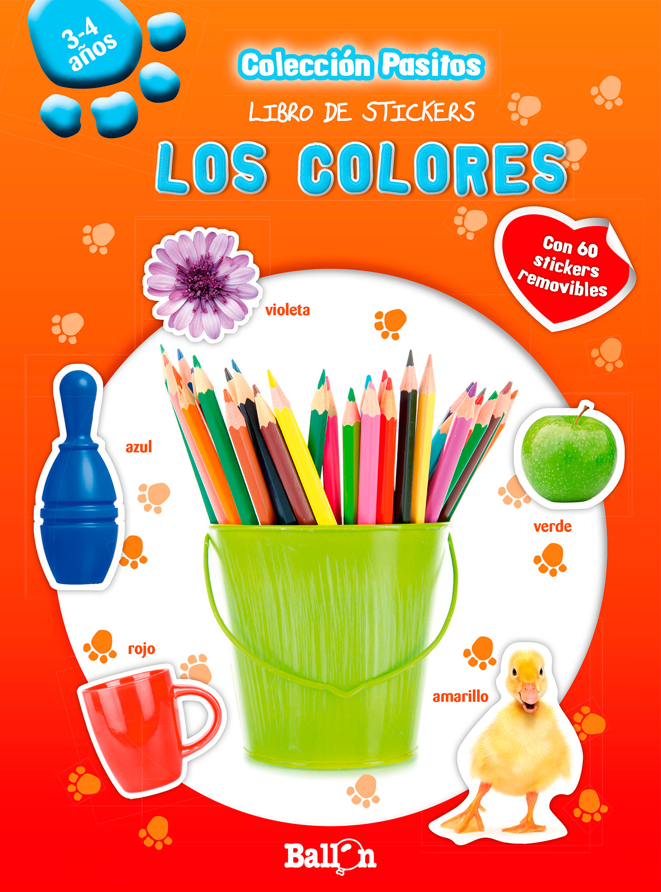 Los colores - Pasitos libro de stickers