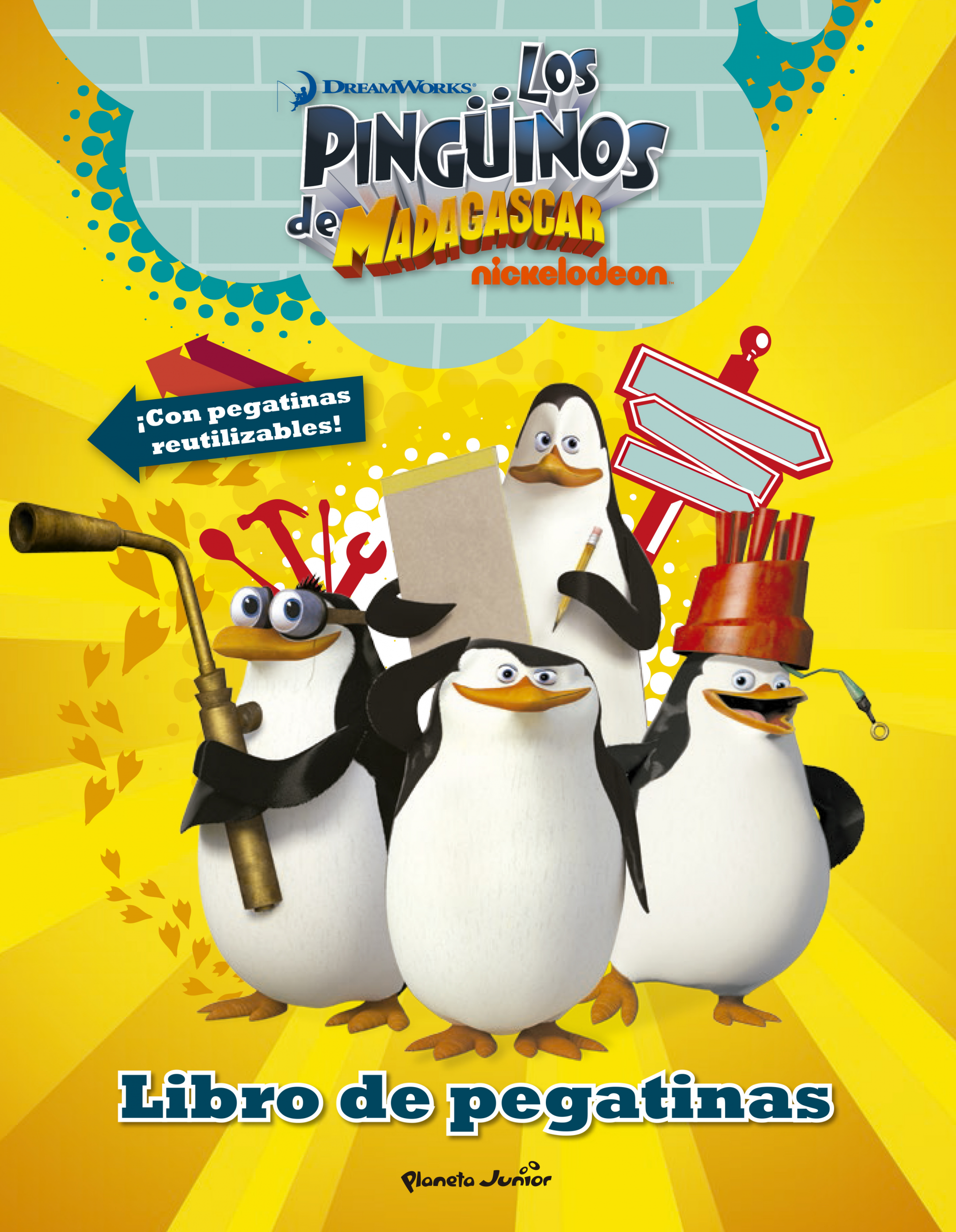 Pingüinos de Madagascar. Libro de pegatinas