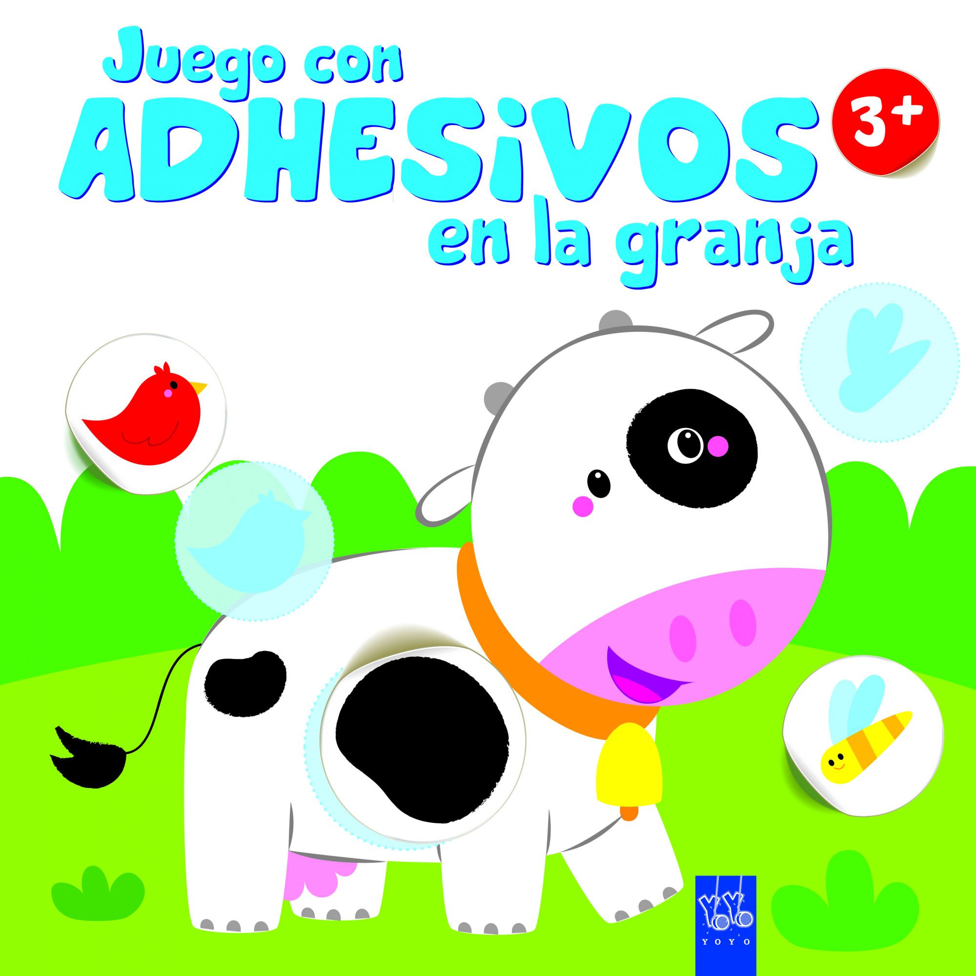 Juego con adhesivos en la granja +3. Vaca