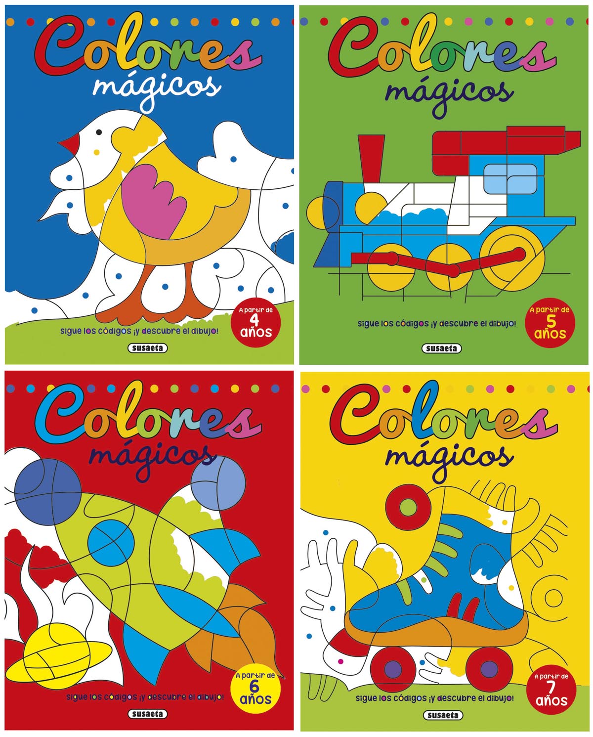 Colorea por códigos (4 títulos)