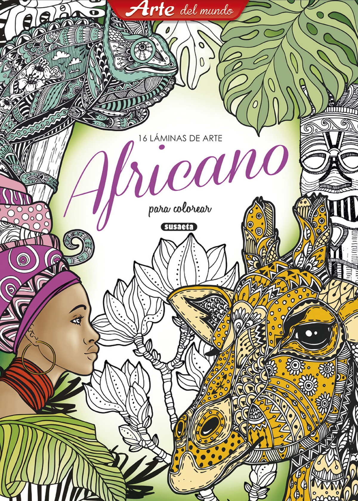 Láminas de arte africano para colorear
