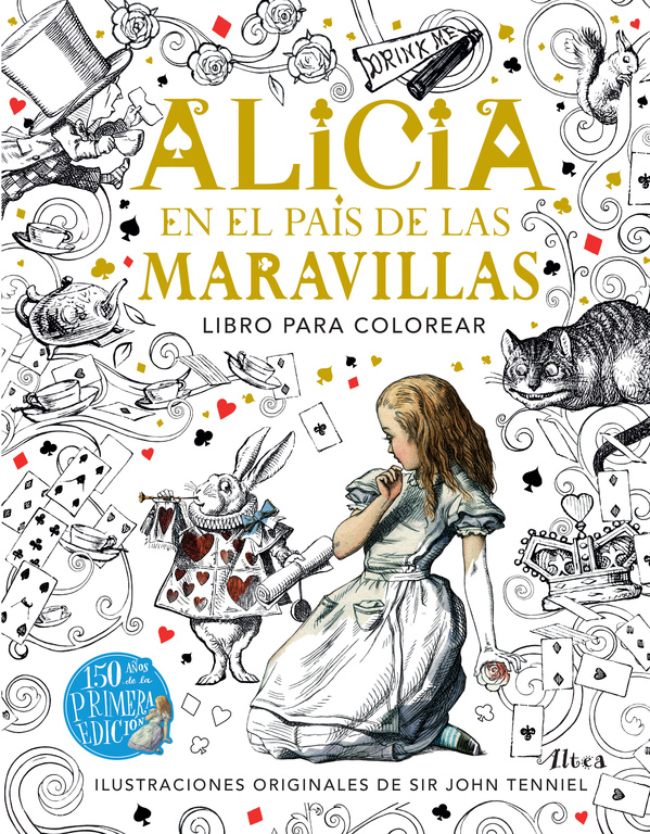 El libro de Alicia en el país de las maravillas para colorear