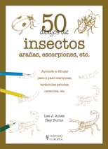 50 dibujos de insectos, arañas, escorpiones, etc.