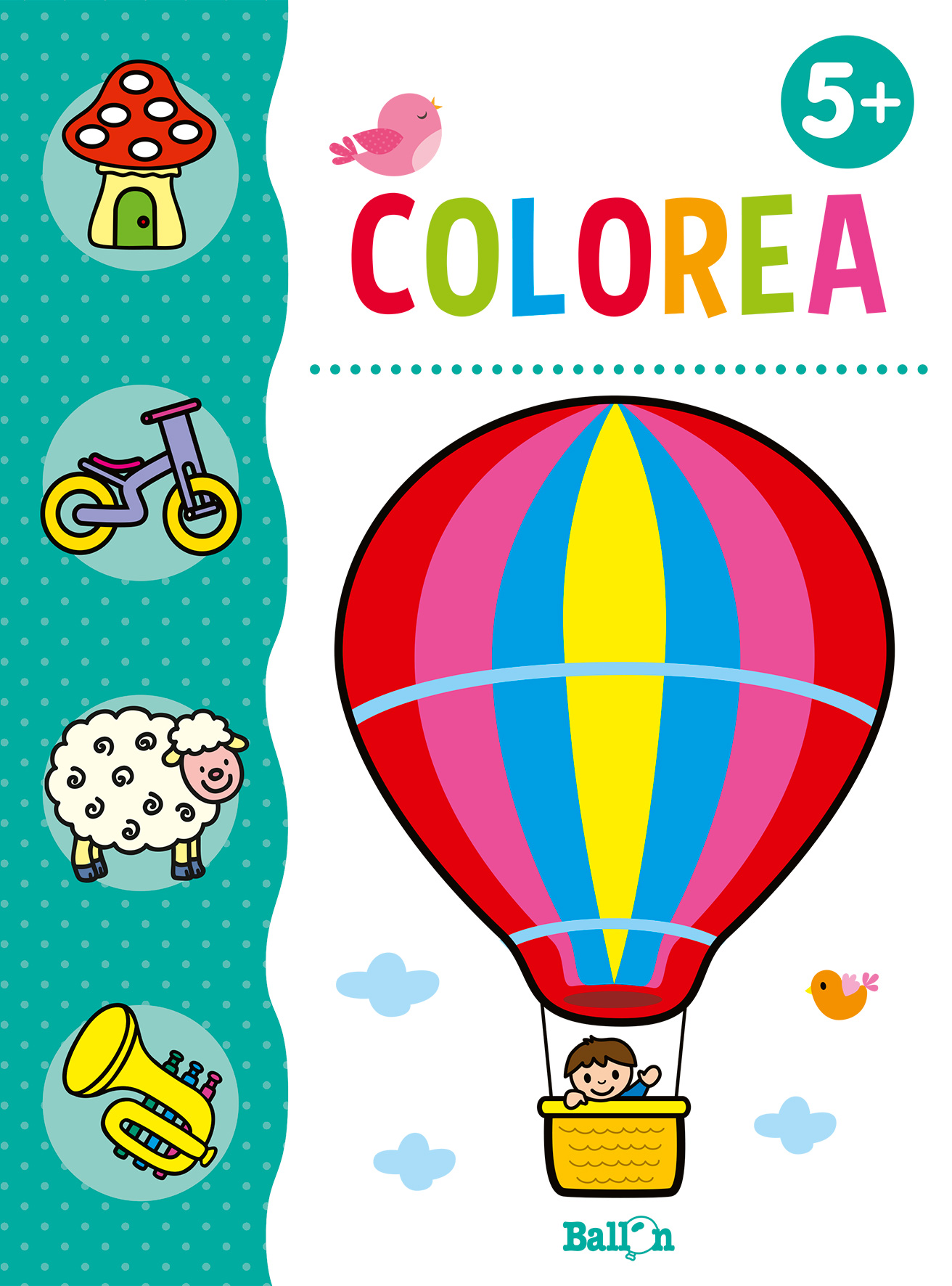 Colorea + lápices de colores +5