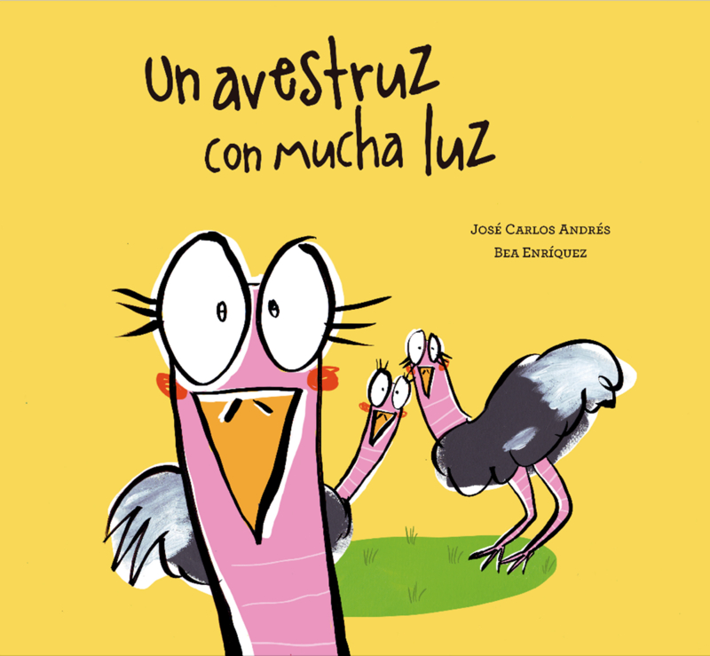 Un avestruz con mucha luz