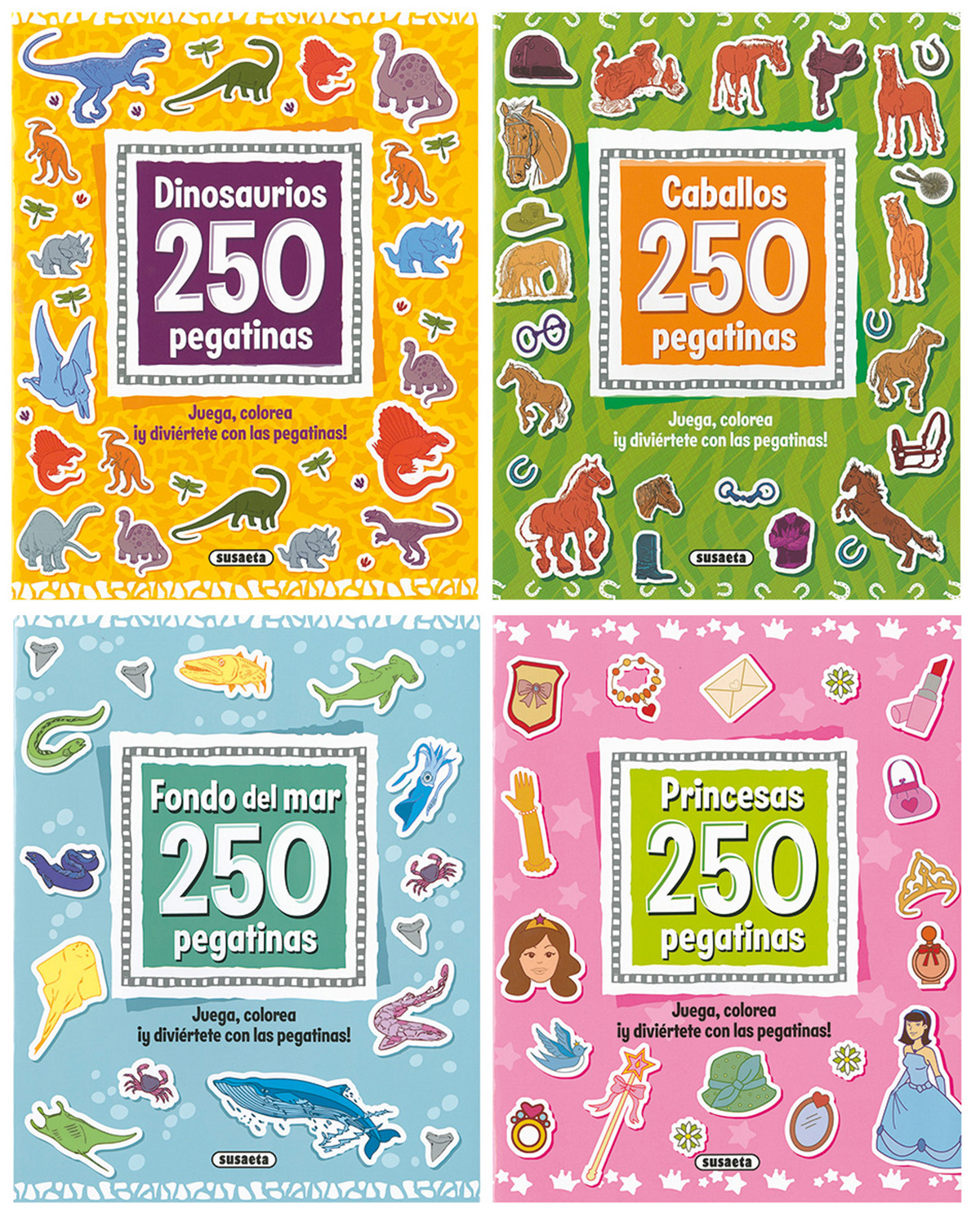 250 pegatinas (4 títulos)