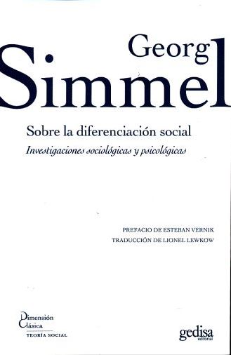 Georg Simmel Sobre la diferenciación social
