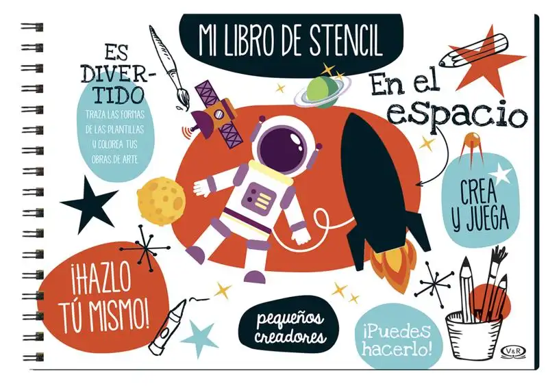 En el espacio: Mi libro de stencil