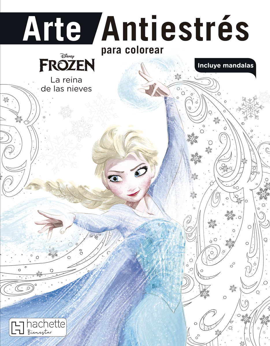 Arte Antiestrés para colorear. Frozen la reina de las nieves
