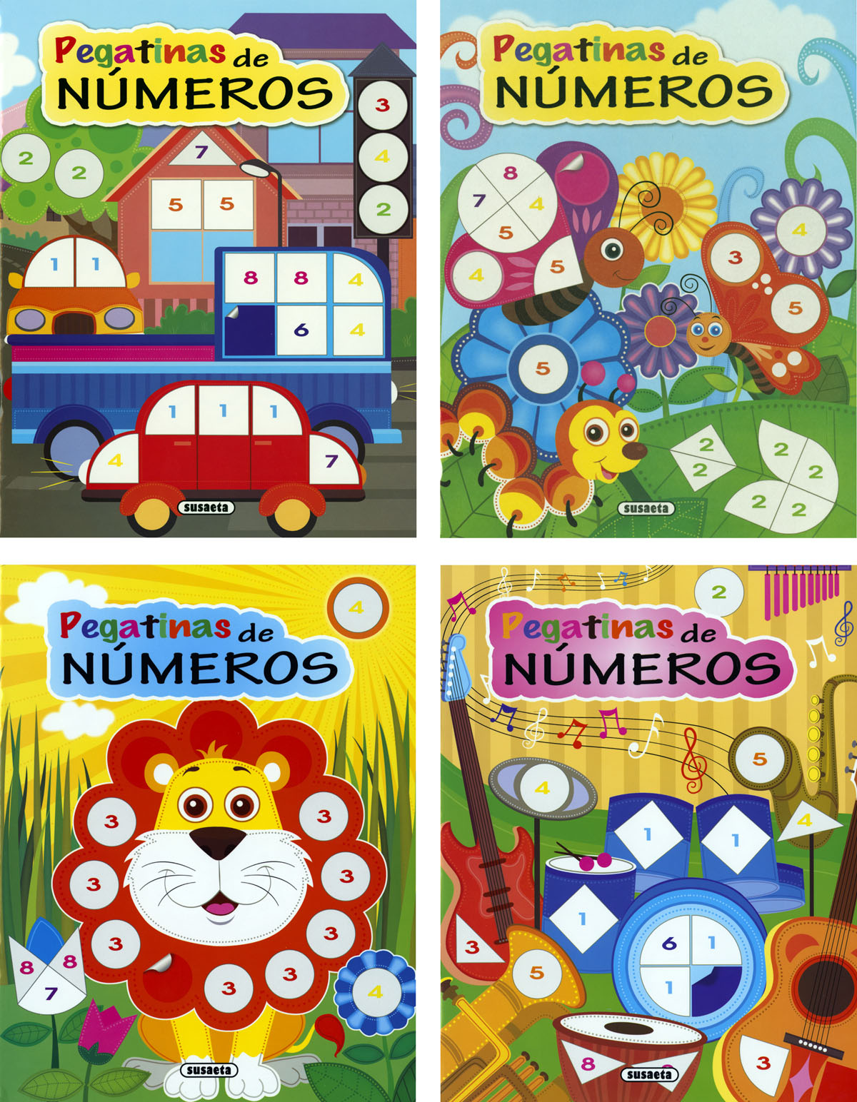 Pegatinas de números (4 títulos)