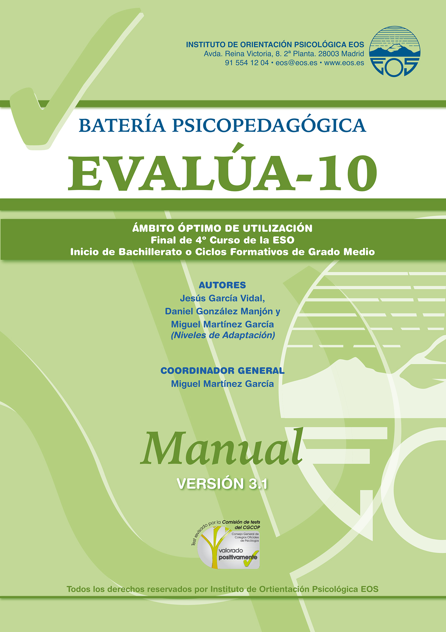 Manual EVALÚA 10. Versión 3.0