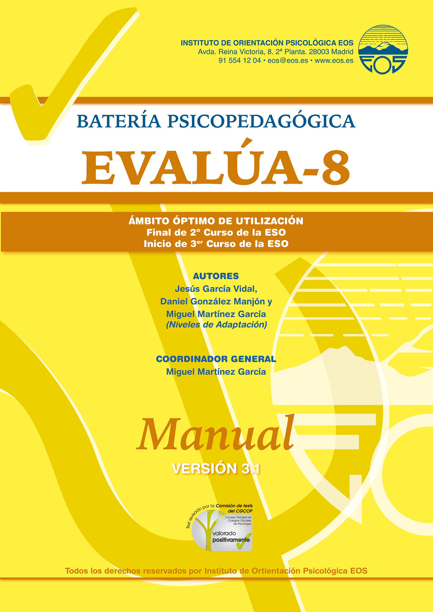 Manual EVALÚA 8. Versión 3.0