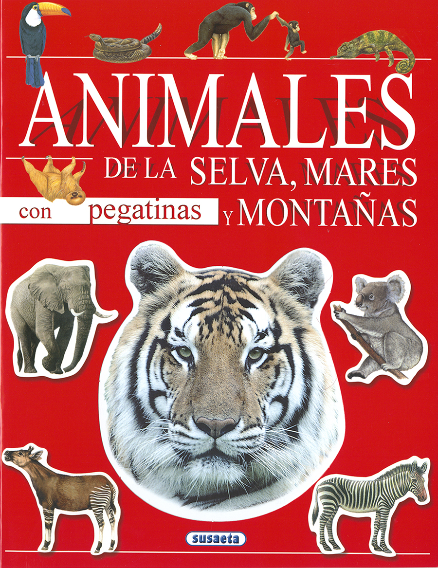 Animales de la selva, mares y montañas con pegatinas