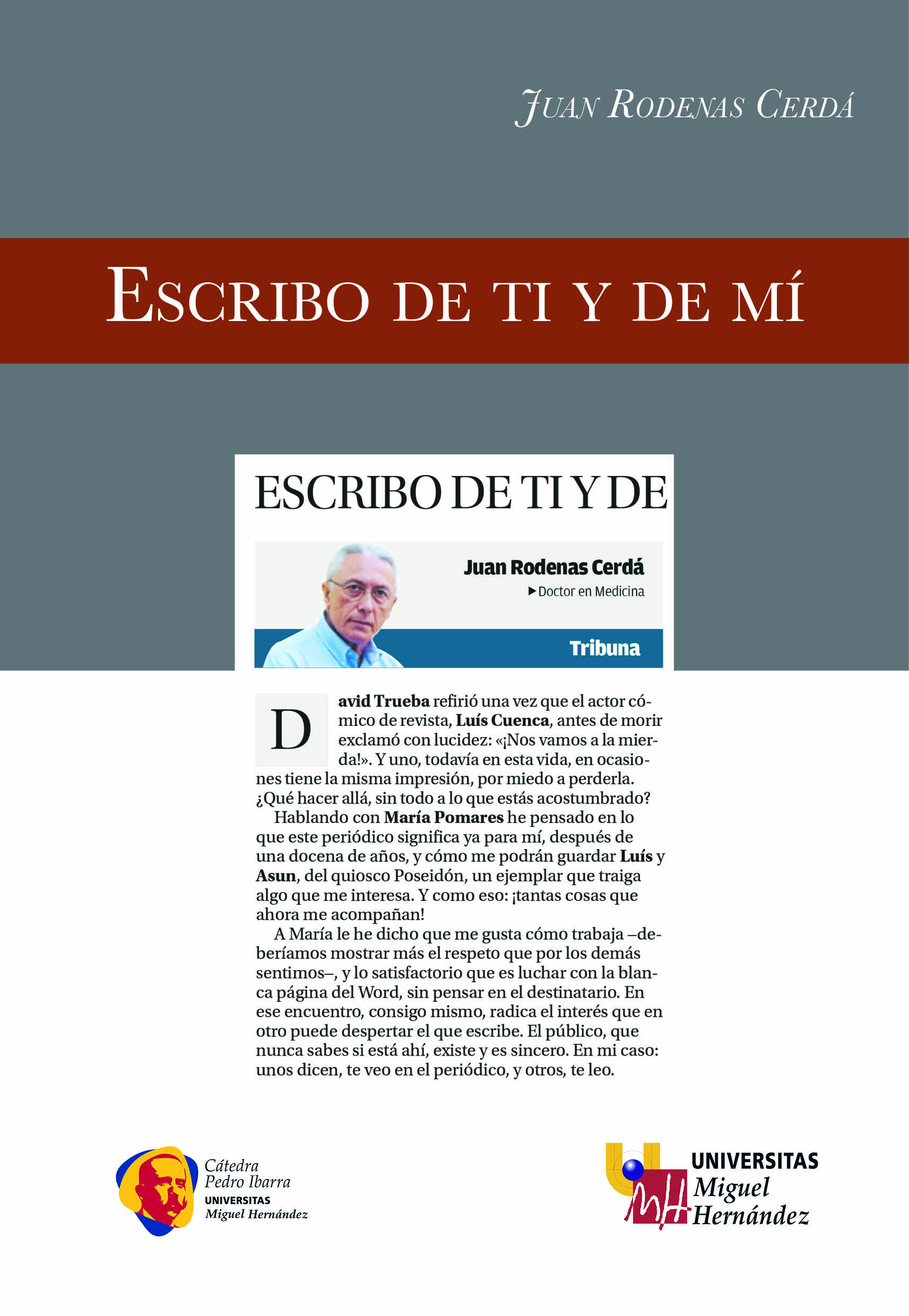 Escribo de ti y de mí