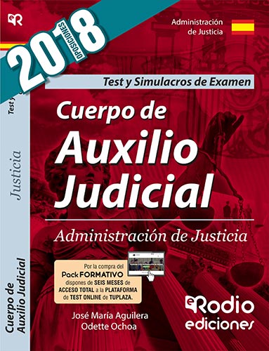 Test y Simulacros de Examen. Cuerpo de Auxilio Judicial. Administración de Justicia.