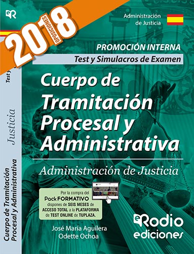 Test y Simulacros de Examen. Cuerpo de Tramitación Procesal y Administrativa. Promoción Interna. Administración de Justicia.