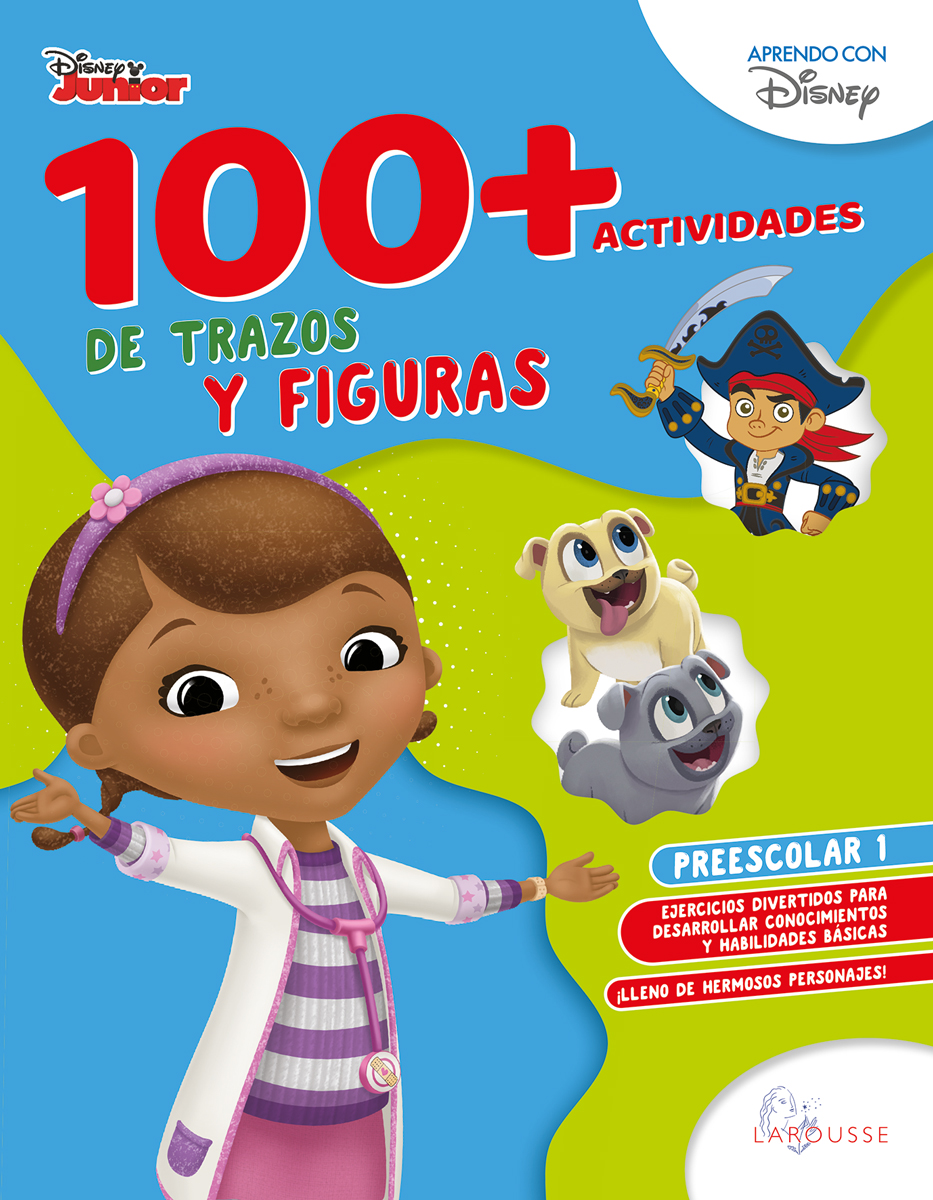 100+actividades de trazos y figuras Disney. Preescolar 1