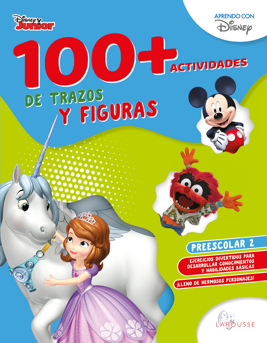 100+actividades de trazos y figuras Disney. Preescolar 2
