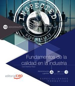 Fundamentos de la calidad en la industria (ADGD046PO). Especialidades formativas