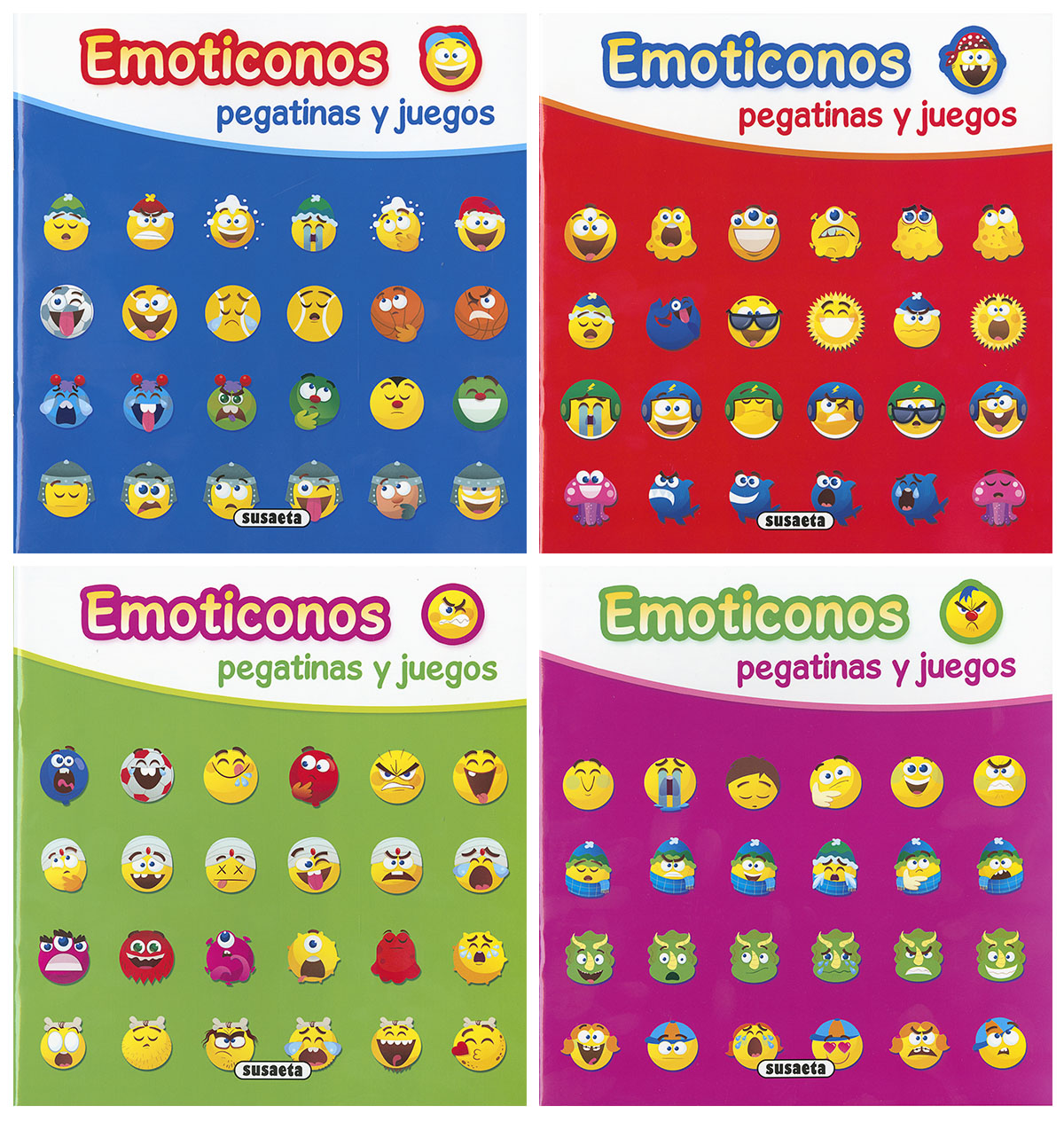 Emoticonos pegatinas y juegos (4 títulos)