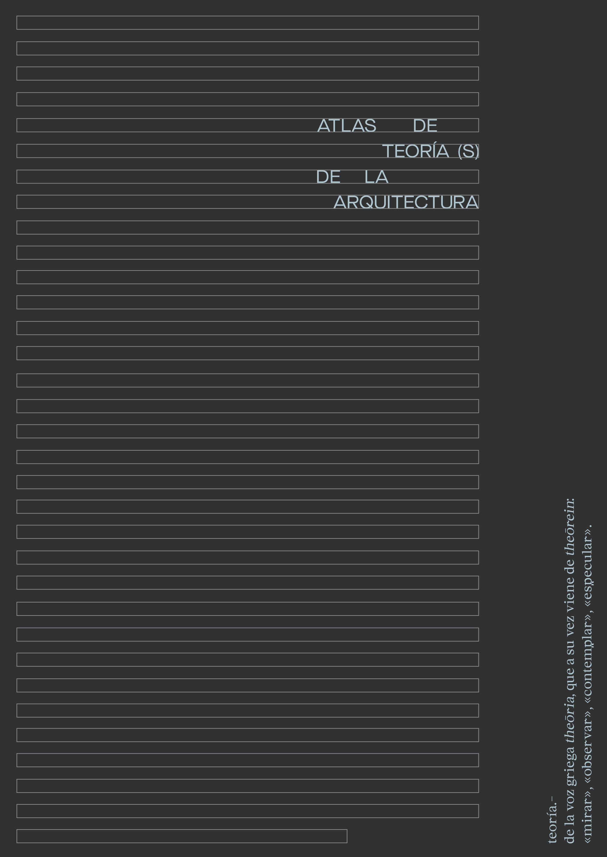 Atlas de teoría(s) de la arquitectura