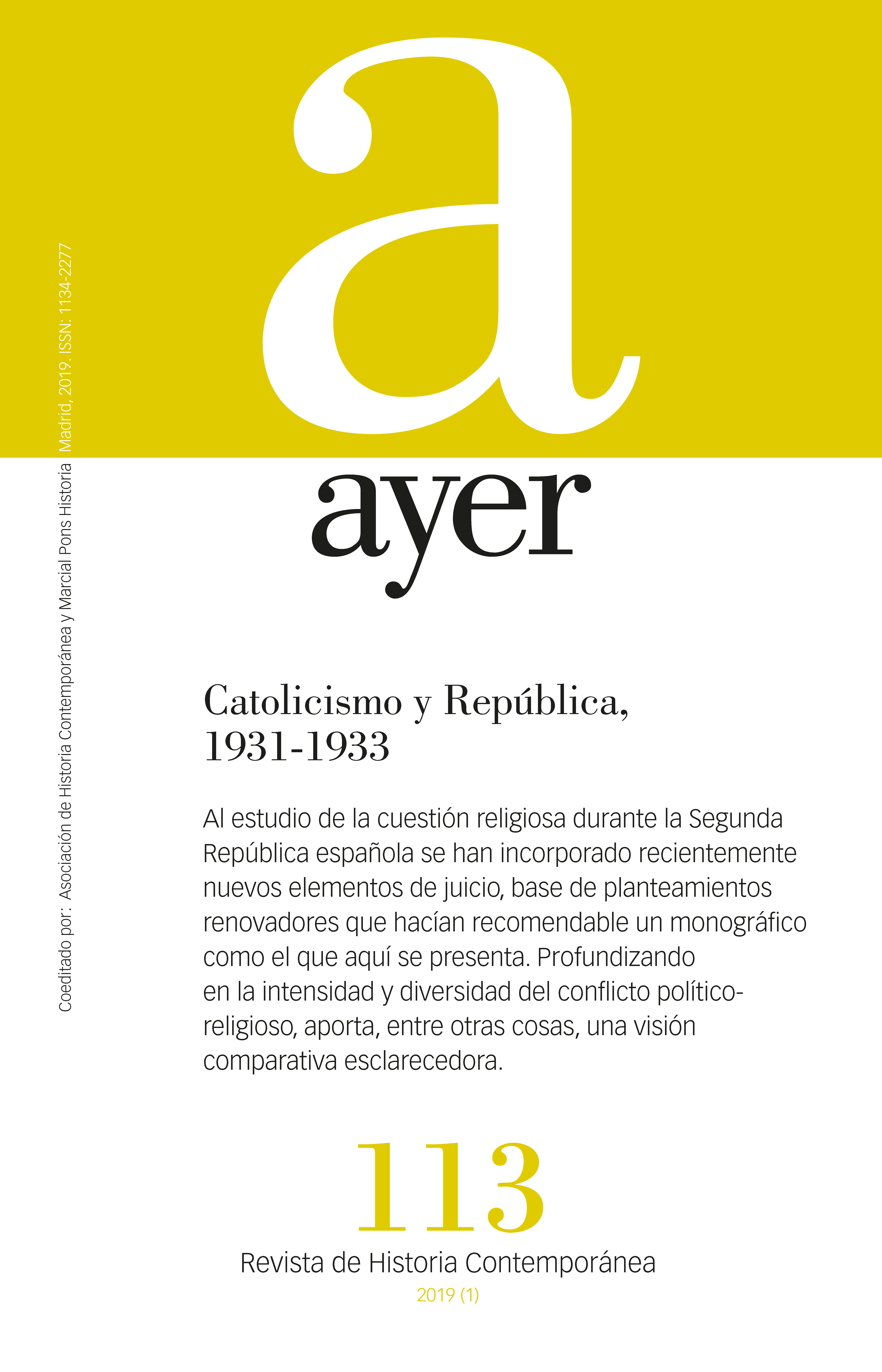 Catolicismo y República, 1931-1933