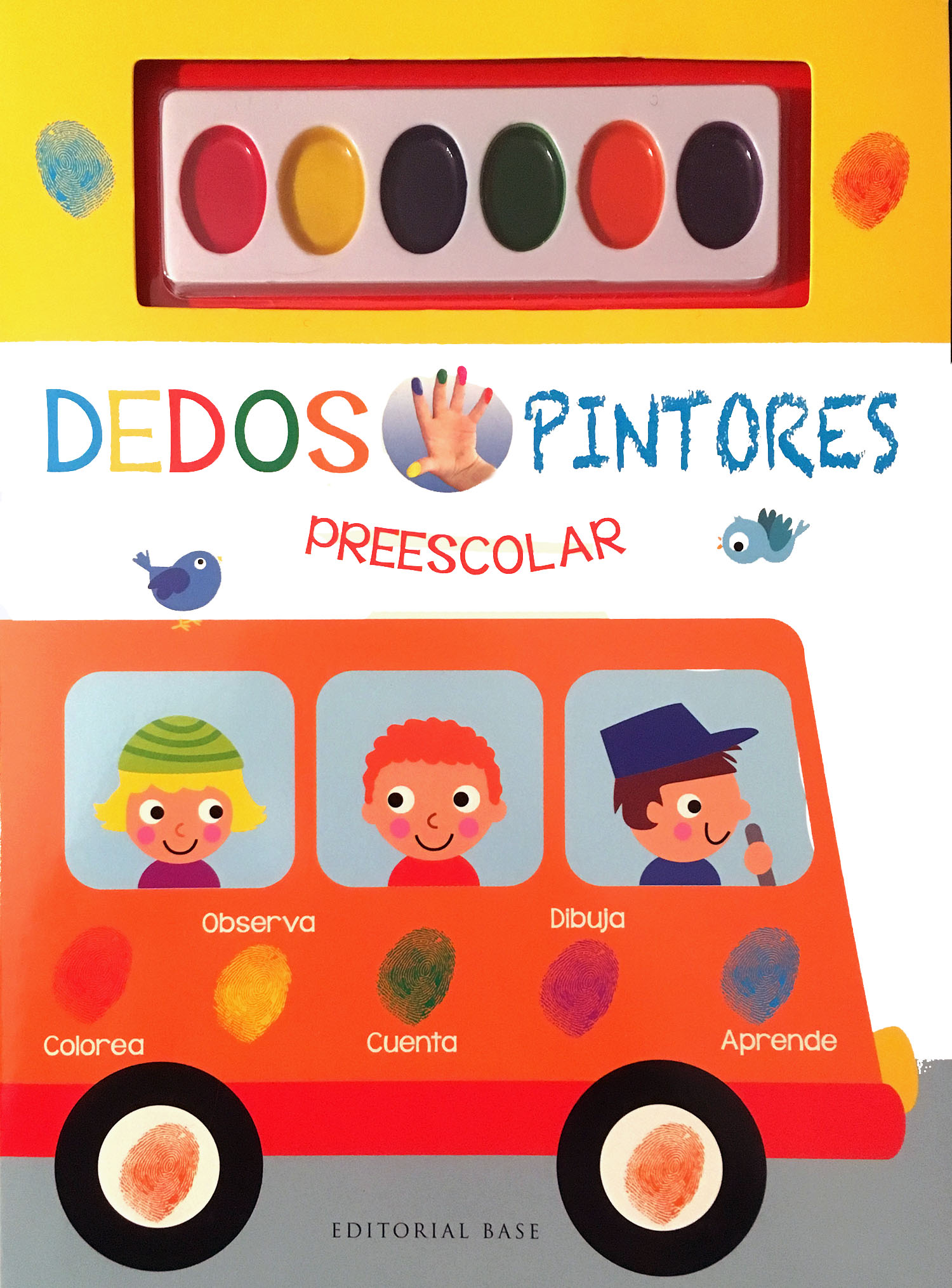 Dedos pintores preescolar (libro amarillo)
