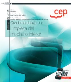Cuaderno del alumno. Limpieza del mobiliario interior (MF0996_1). Certificados de profesionalidad. Limpieza de superficies y mobiliario en edificio y locales (SSCM0108)