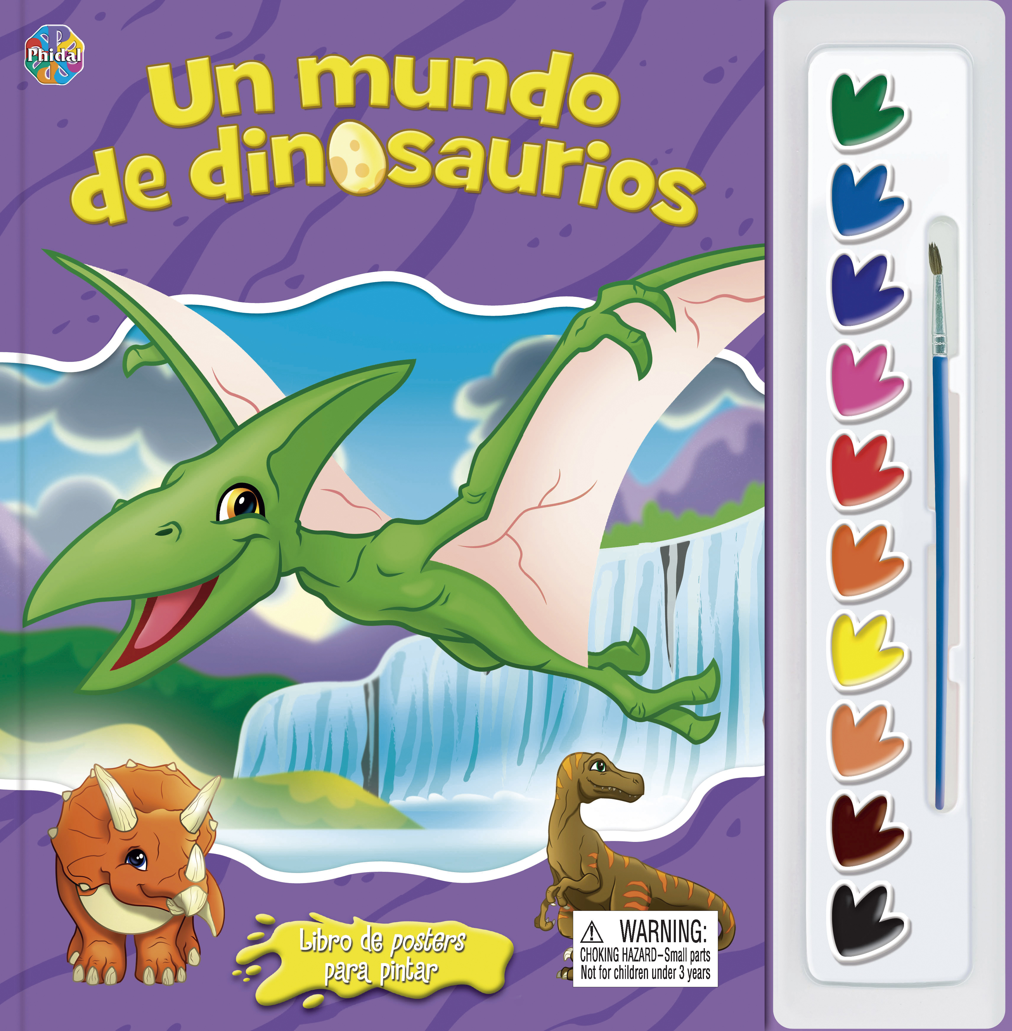 Libros De Posters Para Pintar: Un Mundo De Dinosaurios