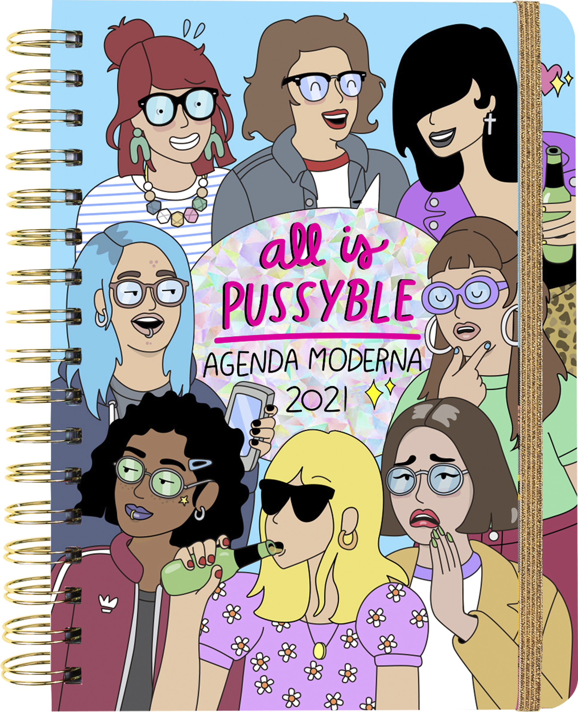 Agenda anual semana vista 2021 Moderna de Pueblo