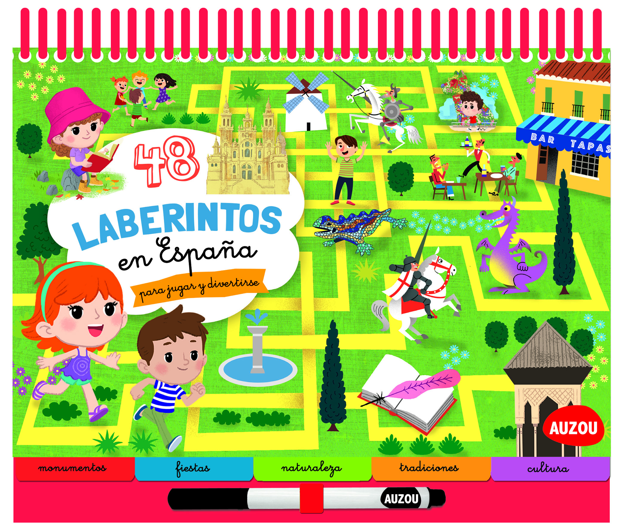 Bloc con anillas. 48 laberintos en España