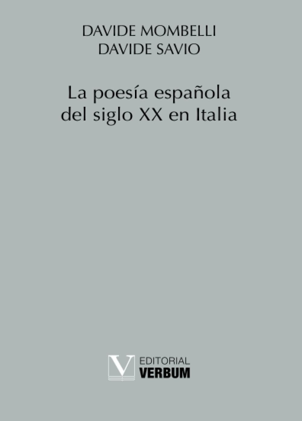 La poesía española del siglo XX en Italia