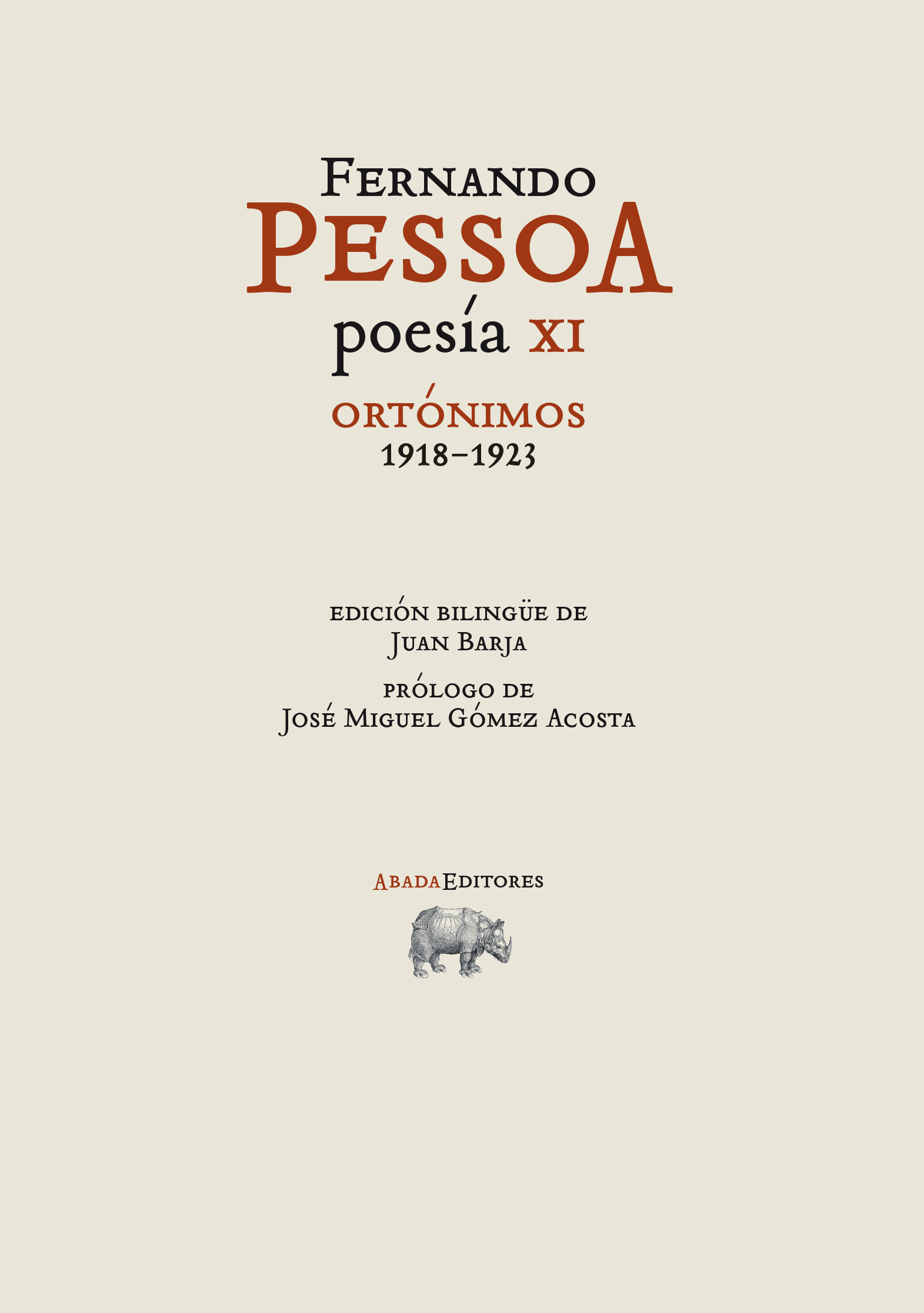 Poesía XI. Ortónimos (1918-1923)