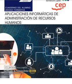 Cuaderno del alumno. Aplicaciones informáticas de administración de recursos humanos (UF0344). Certificados de profesionalidad. Gestión integrada de recursos humanos (ADGD0208)
