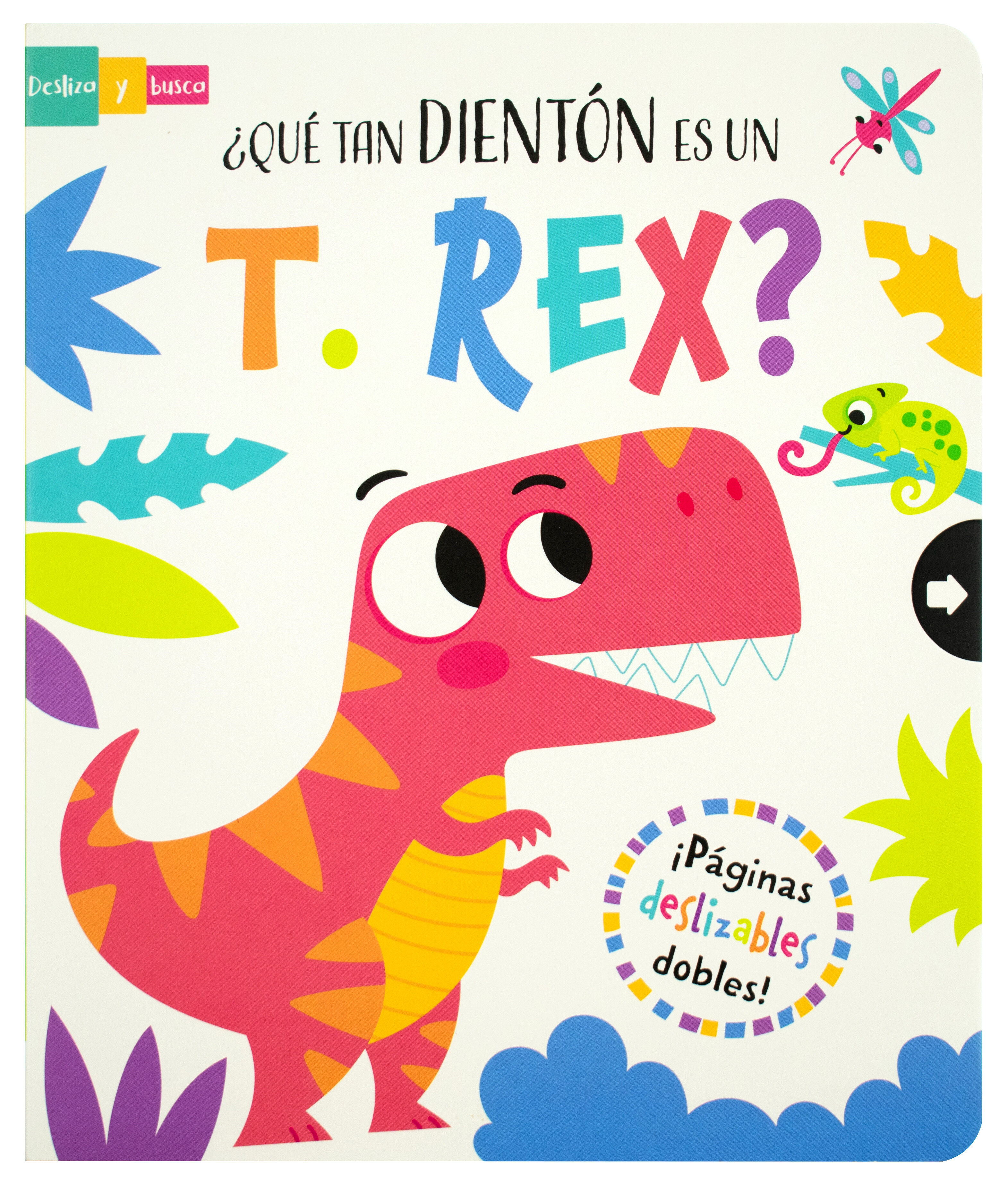 Libro con ventanas deslizables: ¿Qué tan dientón es un T-Rex?