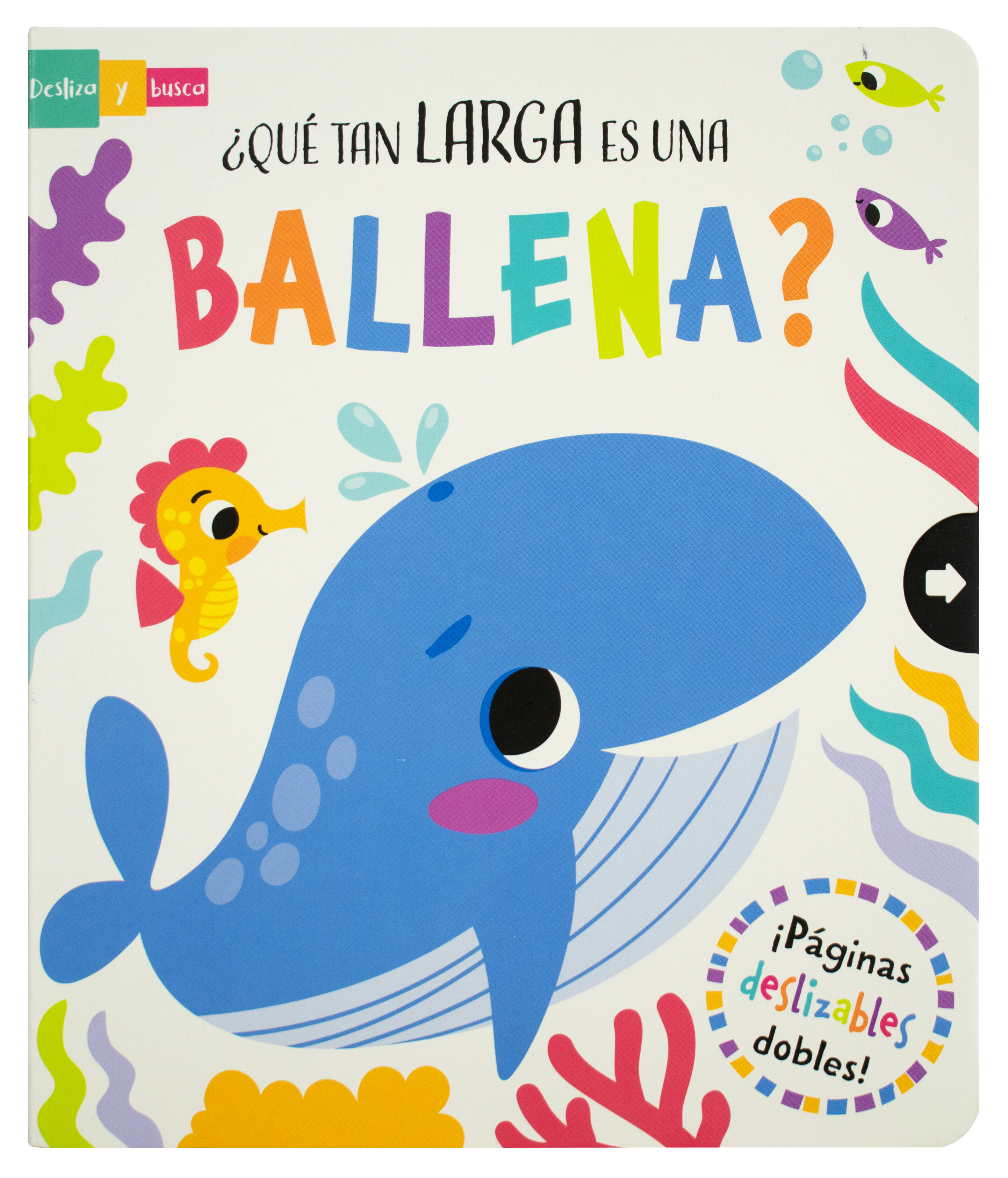 Libro con ventanas deslizables: ¿Qué tan larga es una ballena?