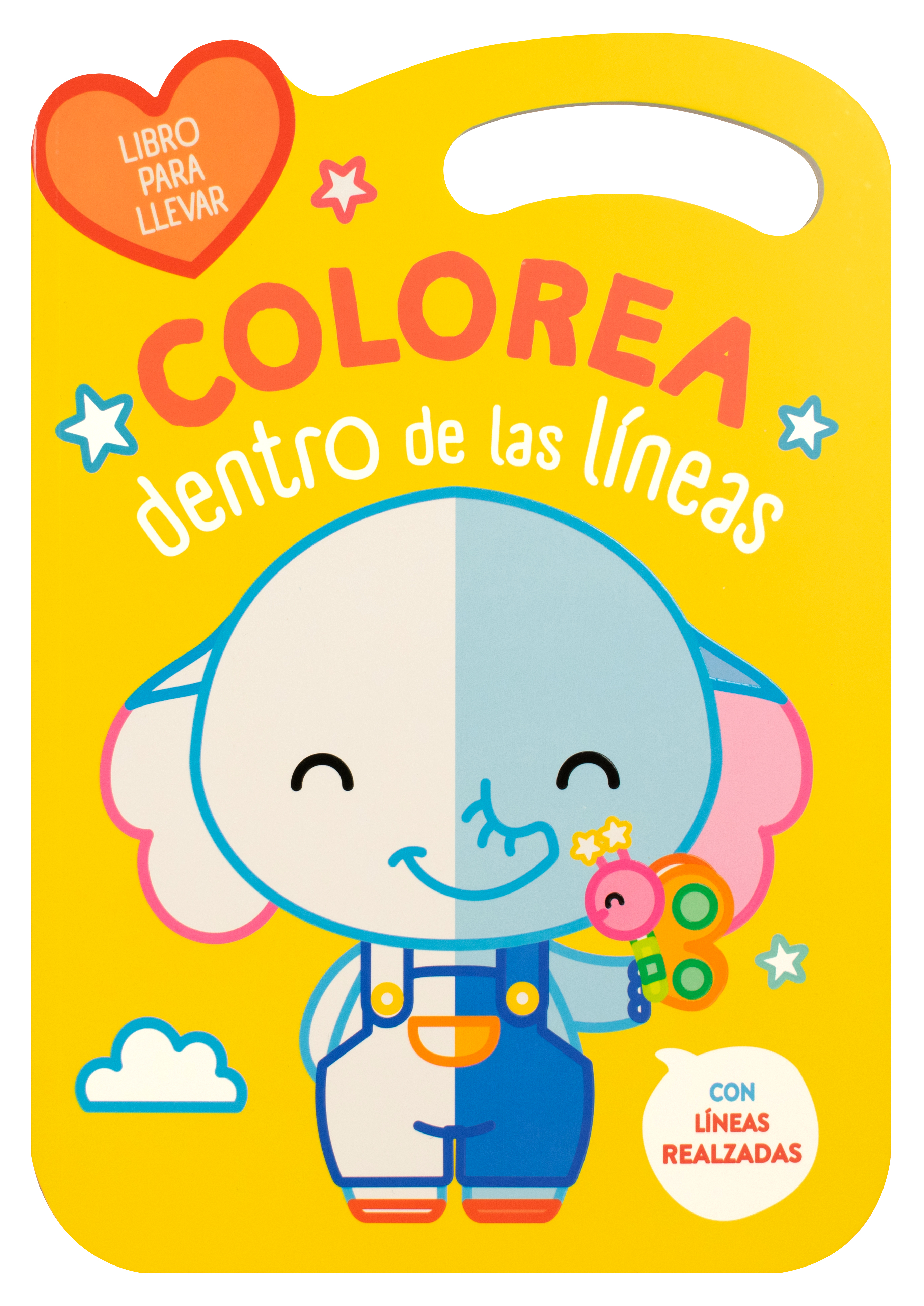 Libro para colorear dentro de líneas: Elefante