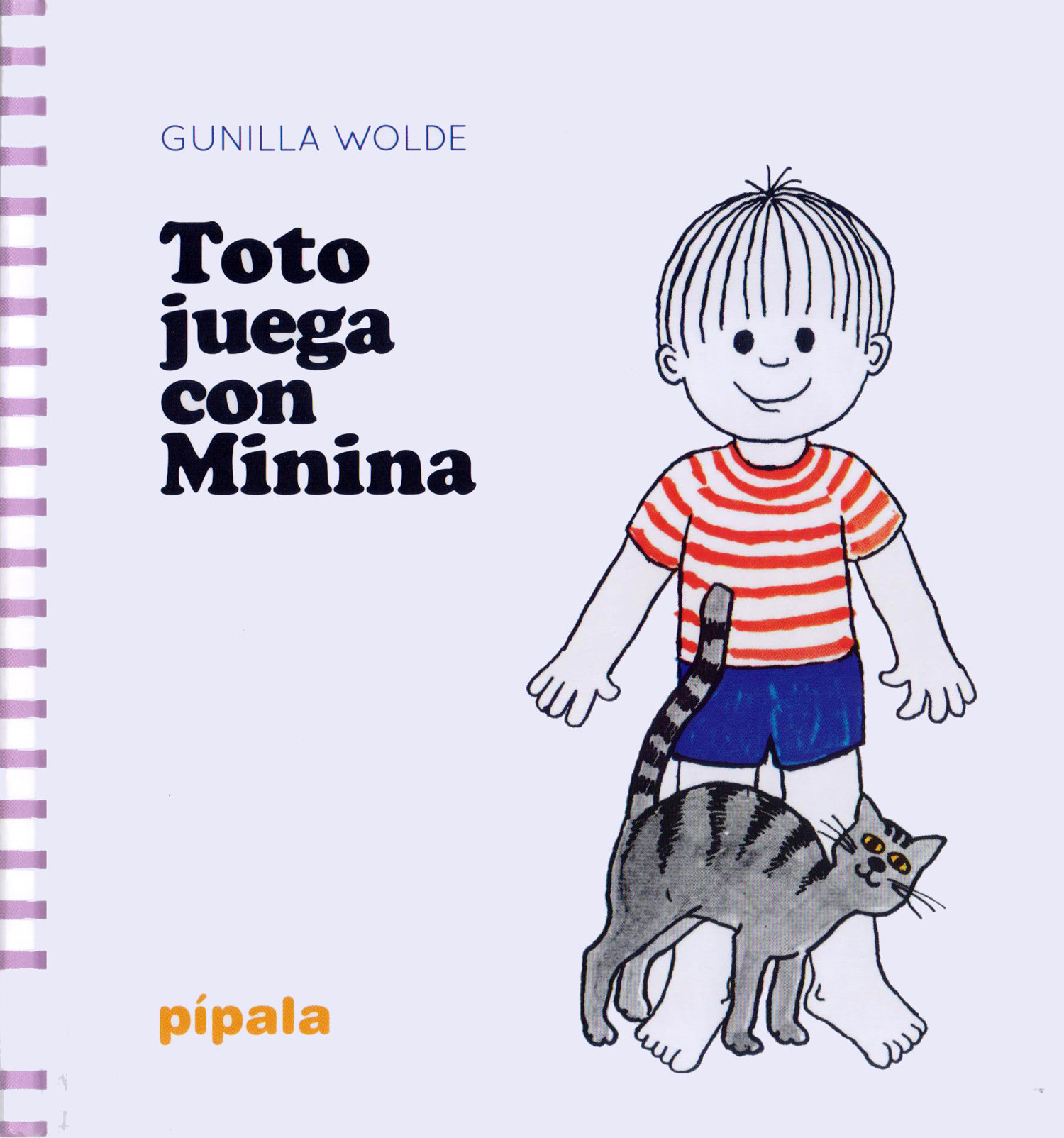 Toto juega con Minina
