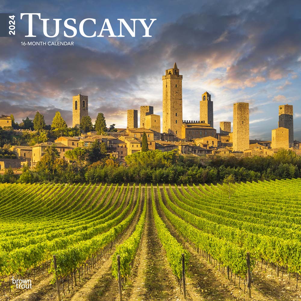 Calendario de pared: Tuscany 2024 Square - BROWNTROUT