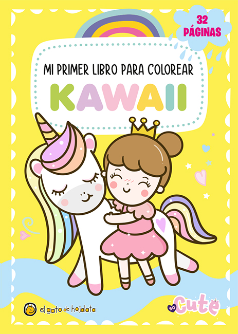 Mi primer libro para colorear kawaii: Amarillo