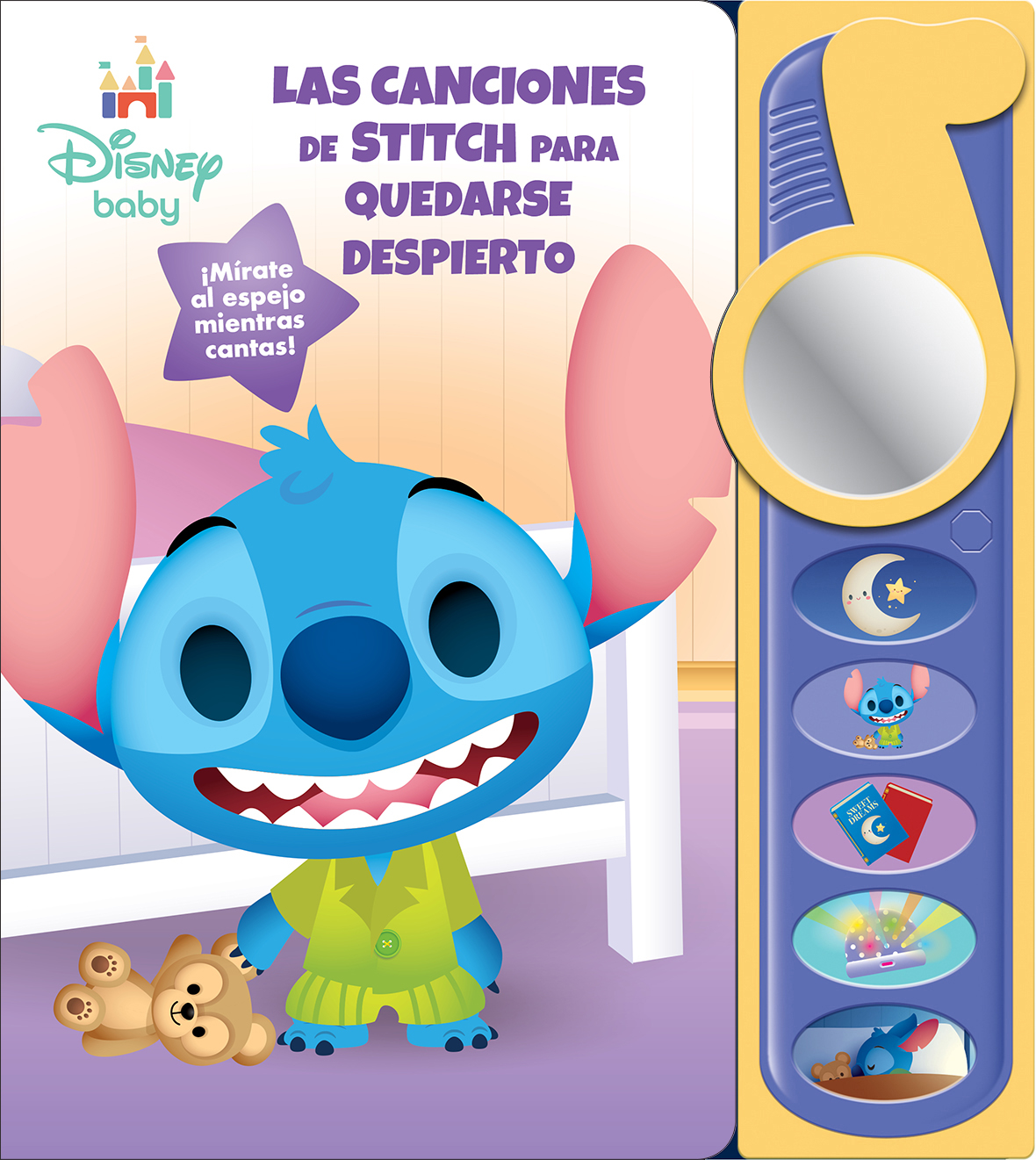 DISNEY BABY: LAS CANCIONES DE STITCH PARA QUEDARSE DESPIERTO -  ¡MIRATE AL ESPEJO MIENTRAS CANTAS! - LIBRO CON 5 BOTONES DE SONIDOS - PI KIDS